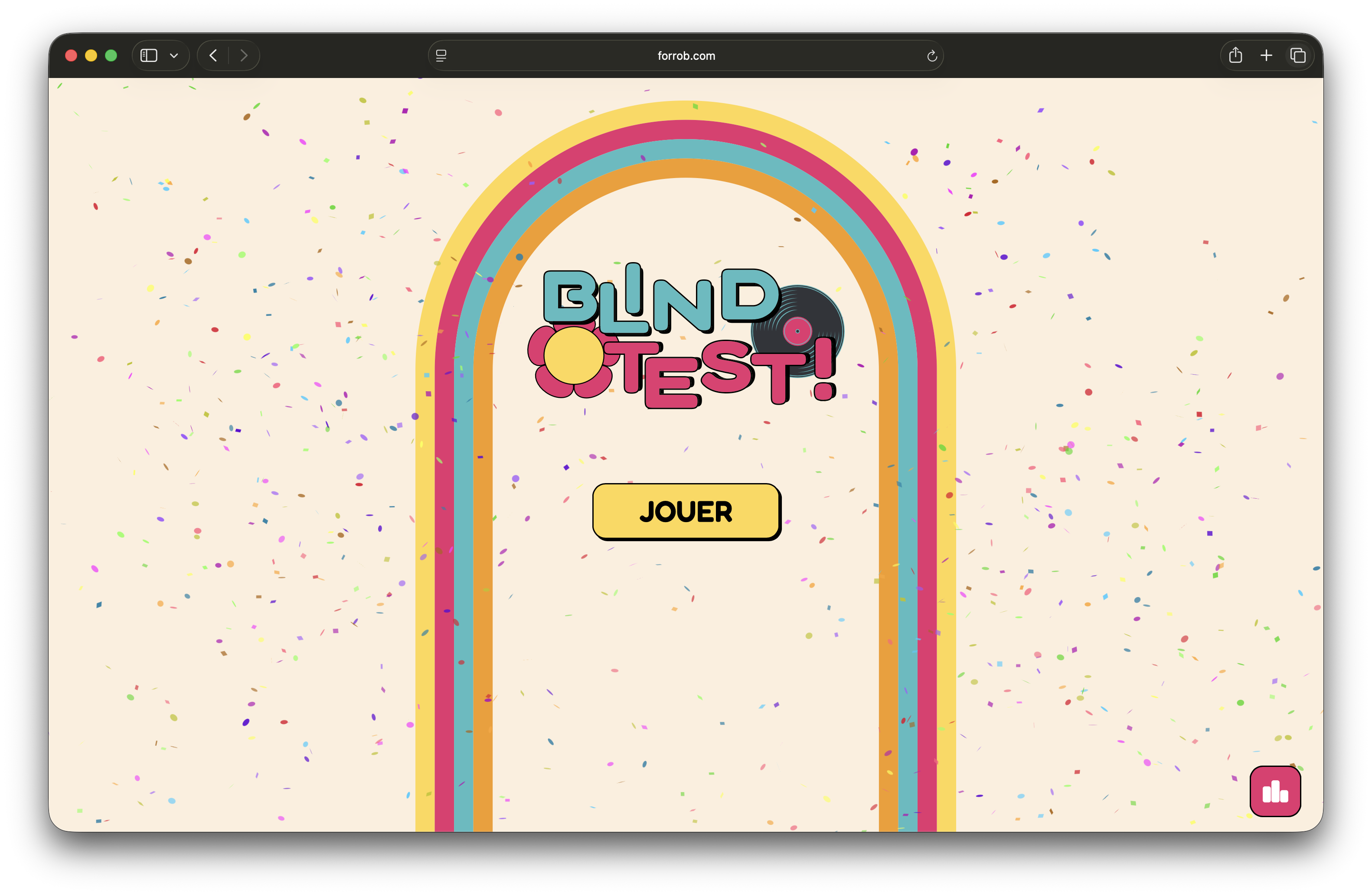 Capture d'écran de 'Blindtest'
