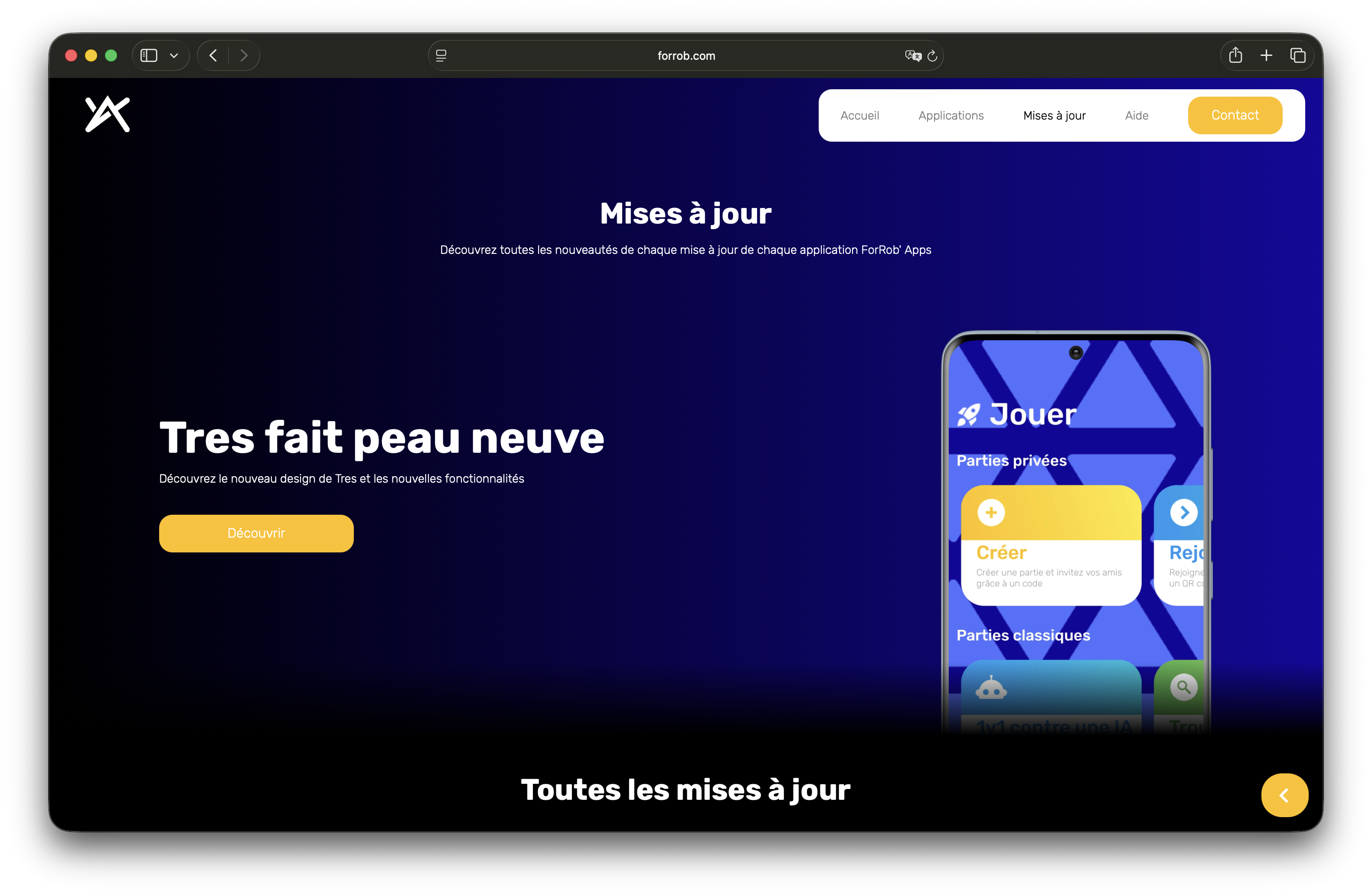Capture d'écran de 'FoRob' Apps'
